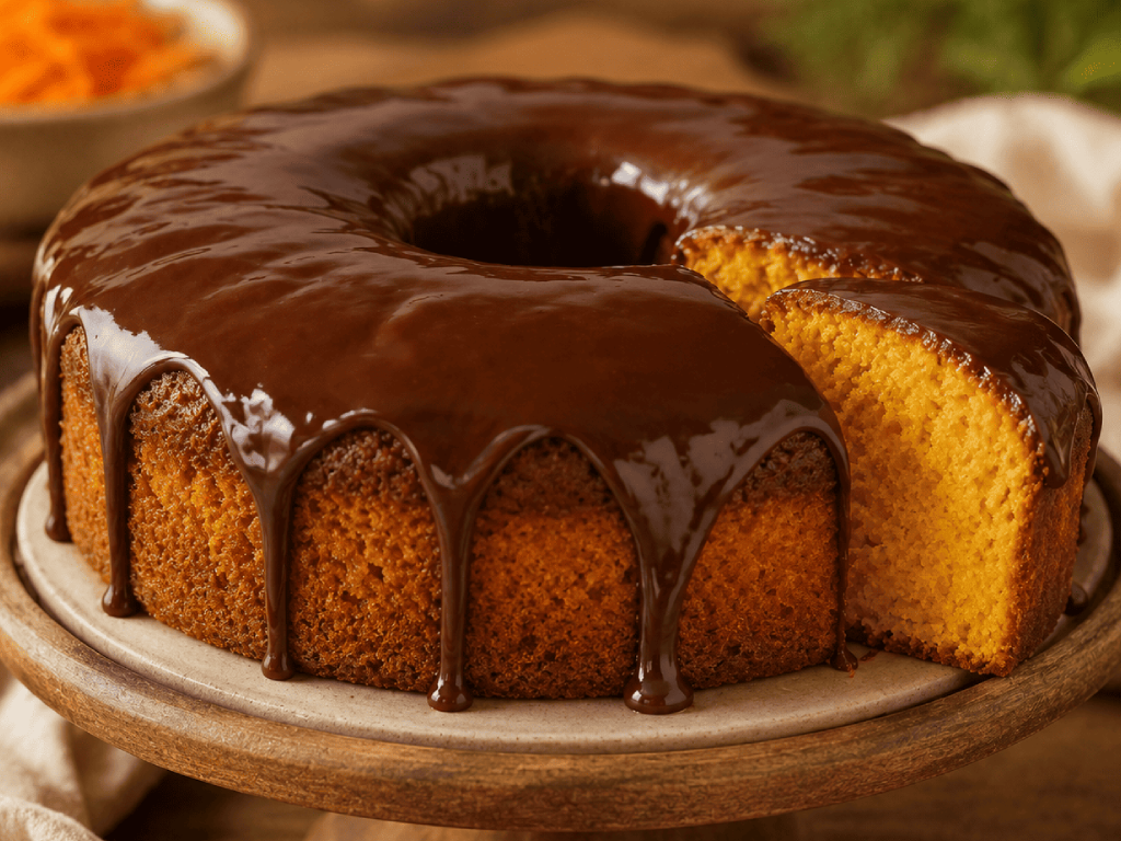 Bolo de Cenoura com Chocolate